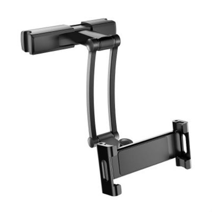 Black rear seat 360 rotation phone/tablet holder bracket with dual side clamps