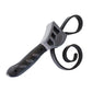 Compact adjustable belt wrench with molded grips and two strap loops, dark gray