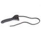 Dark gray adjustable belt wrench with extended strap loops and angled jaw