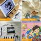 Optical tracing board setup with tablet and paper for copying artwork