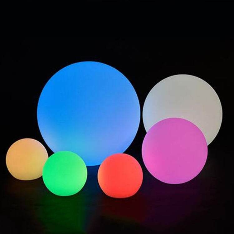 LED globe lamps with multiple colored round lights, including blue, pink, green, and red