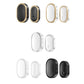 Assorted color set of oval smart doorbell receivers: black, white, and gold