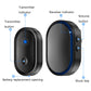 Smart doorbell transmitter and receiver diagram with indicator lights and music key