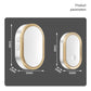 Oval smart doorbell receiver dimension diagram with 59mm and 46mm measurements