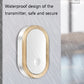 Smart home doorbell pager receiver, oval white with gold frame