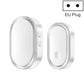 Smart doorbell pager, white face with silver trim; EU plug.