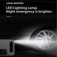 White portable car tire air pump with LED emergency light glow
