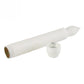 Long rod LED flameless candle with white body and side end cap