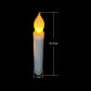 Long rod LED flameless candle, warm white flame glow; height about 16.5 cm