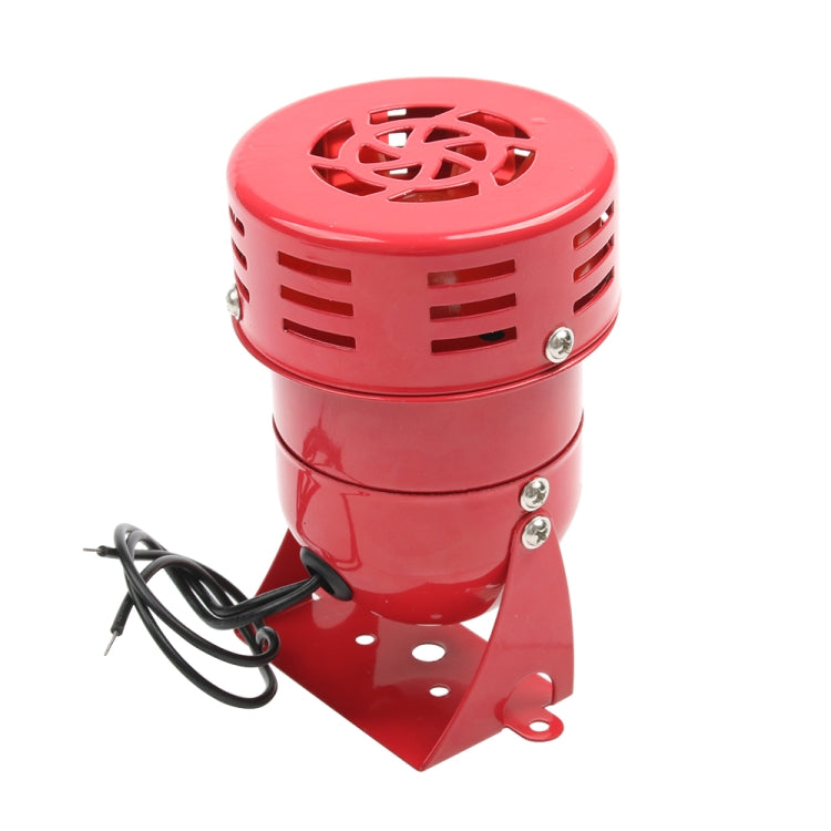 Red mini alarm buzzer with round top speaker vent and wired mounting bracket