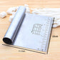 Stainless steel noodle cutter with measuring scale and size markers (15 cm)