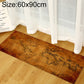 Antique brown world map print rug with grid and compass lines, rectangular 60x90cm