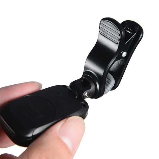 Black tuner capo clip with adjustable mounting arms