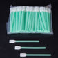 Inkjet sponge cleaning wipe sticks set, clear bag with mint-green sticks and white flat sponge tips