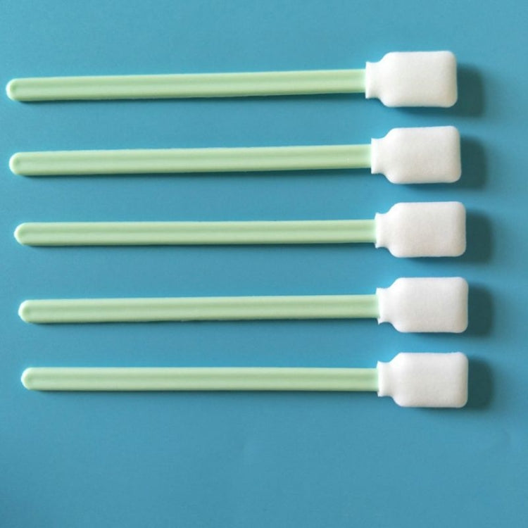 Inkjet sponge cleaning wipe sticks, mint-green handles with white flat sponge heads (5-pack view)