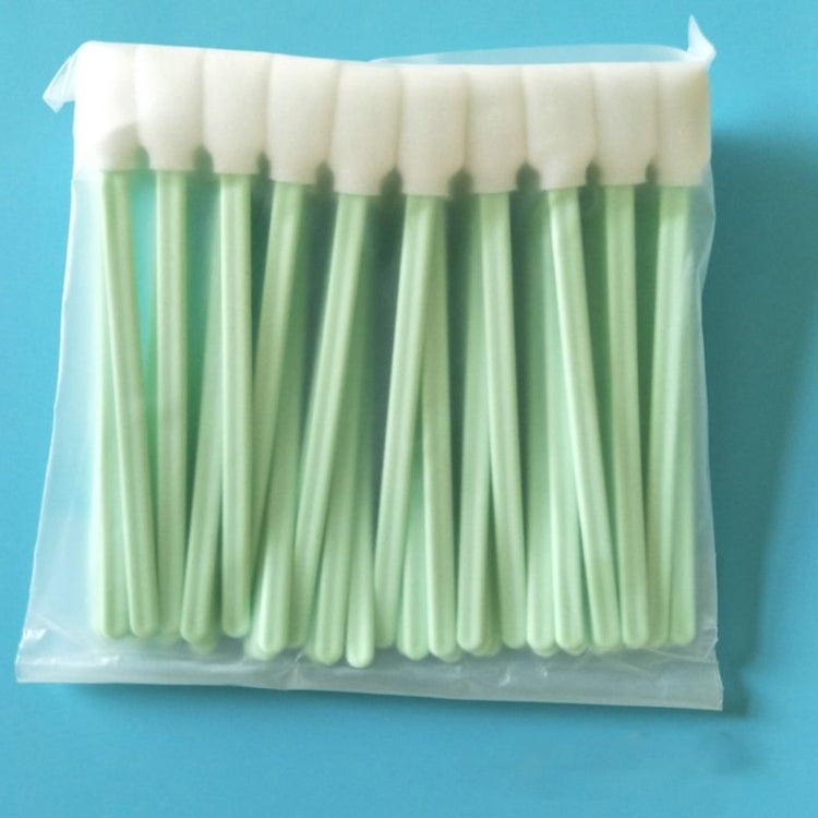 Inkjet sponge cleaning wipe sticks, bundled mint-green handles with white sponge heads in bag