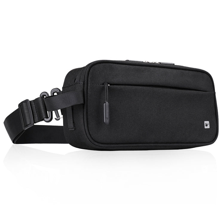 Rhinowalk front hanging bicycle bag in black with top handle and adjustable shoulder strap