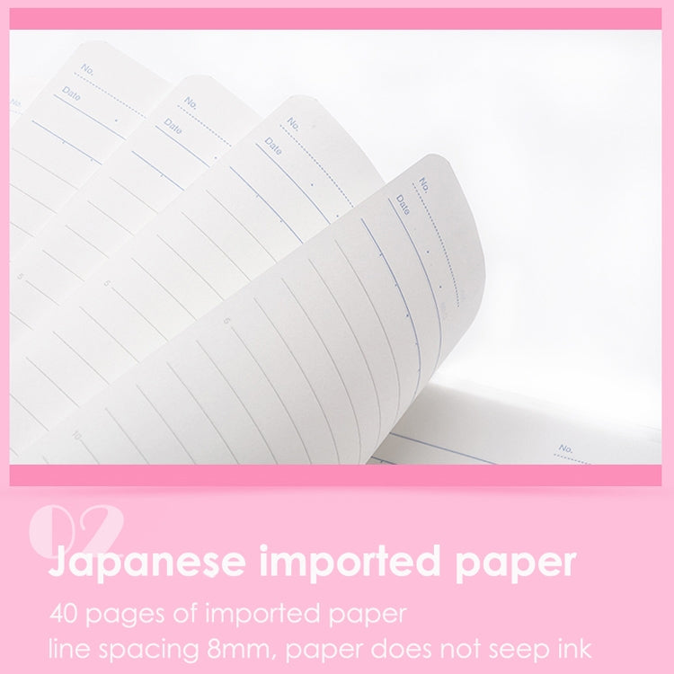 Loose-leaf notebook with lined interior pages and spiral ring binding, shown open