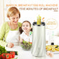 Automatic electric egg roll maker with stainless top rim and indicator light, cream body.