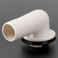Elbow air conditioner drain nozzle, white plastic elbow with black rubber gasket