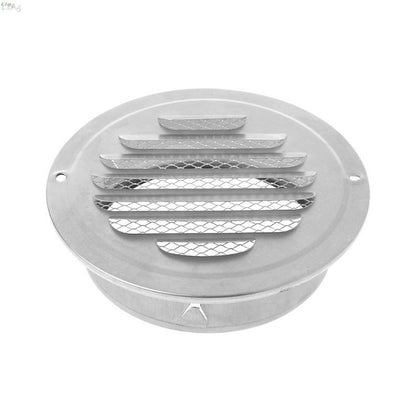 Stainless steel external wall bird hood with flat head and insect mesh vent cover