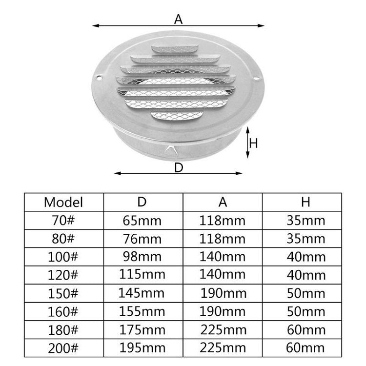 Bird hood dimensions diagram showing labeled D, A, and H measurements