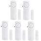 Set of wireless door/window alarm sensors and magnetic contacts, white casings
