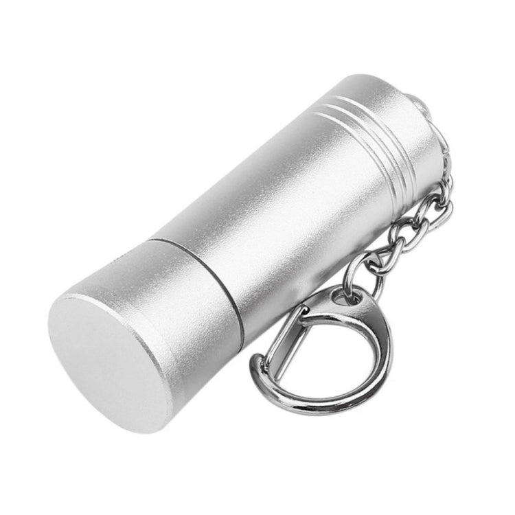 Silver magnetic tag remover keychain with metal chain and keyring
