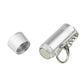 Silver magnetic tag remover cylinder with open end and keyring chain