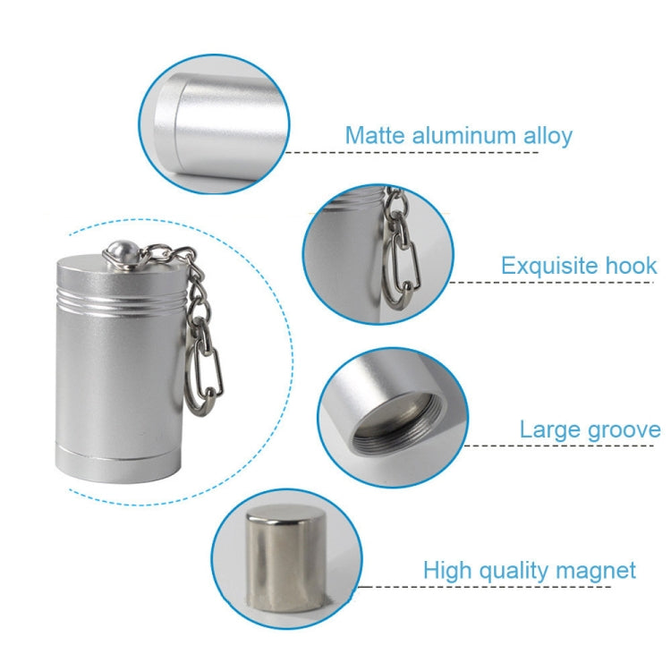 Silver magnetic tag remover cylinder with large groove and hanging hook