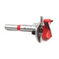 Wood drill hinge reamer bit with red wings and metal cutting collar