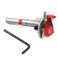 Wood drill hinge reamer bit with red wings and included hex key