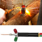 Punching tool tip with sparks on a metal workpiece
