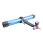 Pneumatic glass glue gun, blue barrel, black handle, pressure regulator and gauge