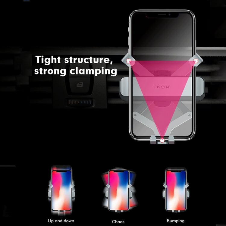 Car air vent phone holder holding a smartphone with secure vent-side clamp