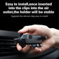 Car air vent phone holder being installed on a dashboard air outlet clip