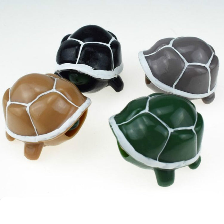 Telescopic turtle squeeze toys set: black, gray, brown, and green shells