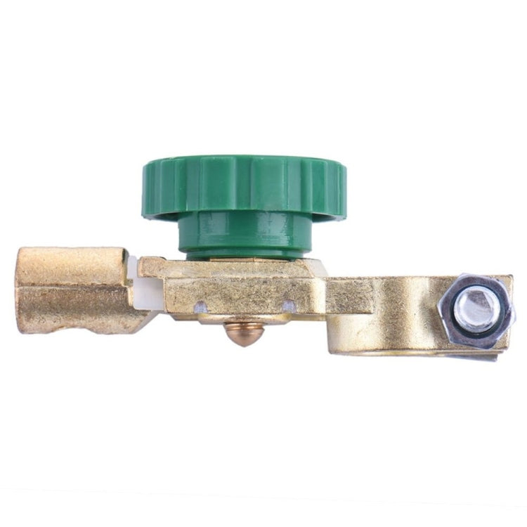 Power failure protection switch with green top and metal bracket base