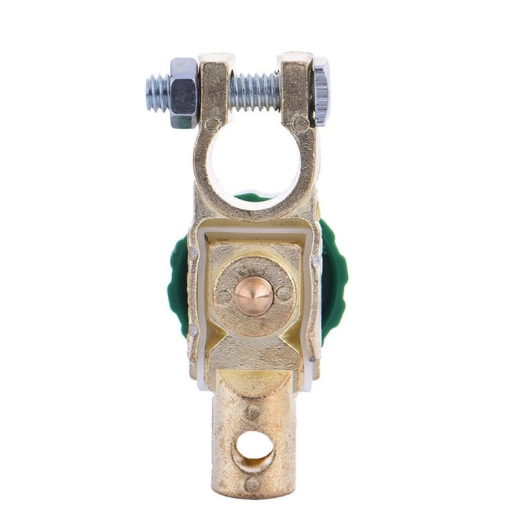 Power failure protection switch with green knob and screw-mounted battery contact