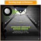 Outdoor solar wall light with PIR motion sensor and wide detection angle