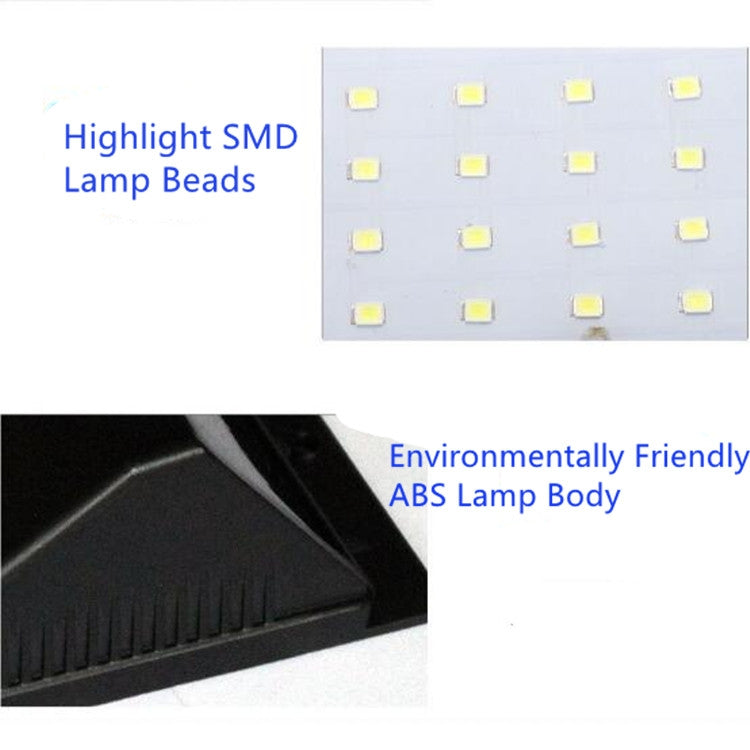Outdoor solar wall light close-up of SMD LED lamp beads and black ABS lamp body