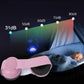 Pink newborn earmuffs with black ear cups and padded headband for hearing protection