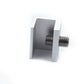 Metal U-shaped lock bracket with threaded openings for stopper and core