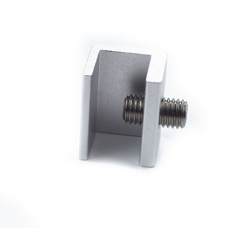 Metal U-shaped lock bracket with threaded openings for stopper and core