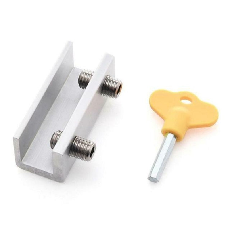 Single-hole lock bracket with threaded screws and yellow key