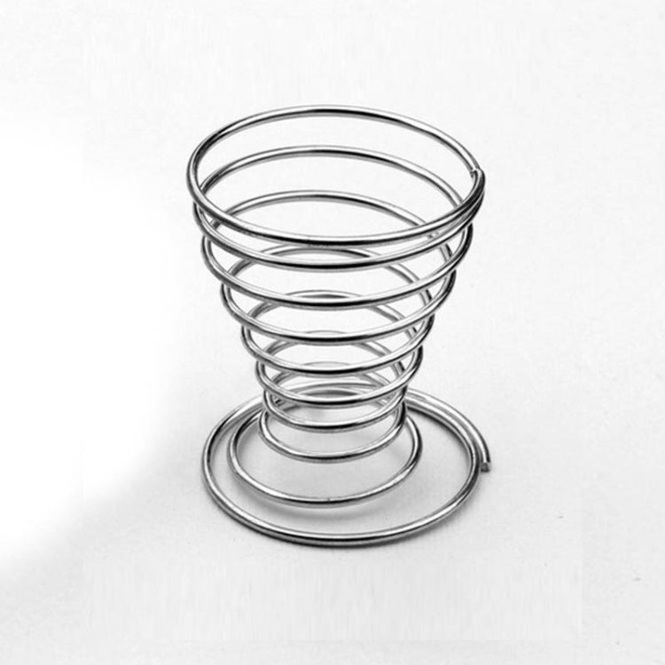 Metal coil spring base stand with loop top for pineapple rooting