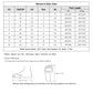 Women’s size chart for rhinestone stiletto pointed-toe heel shoes (US/EU/UK/AU, feet length)