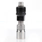 Bicycle bottom bracket tool end view: threaded hex insert with silver socket