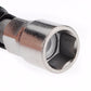 Bicycle crank removal tool socket tip with deep drive recess