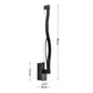 Black LED wall sconce dimensions: 48cm high, 8cm wide, 6.5cm deep